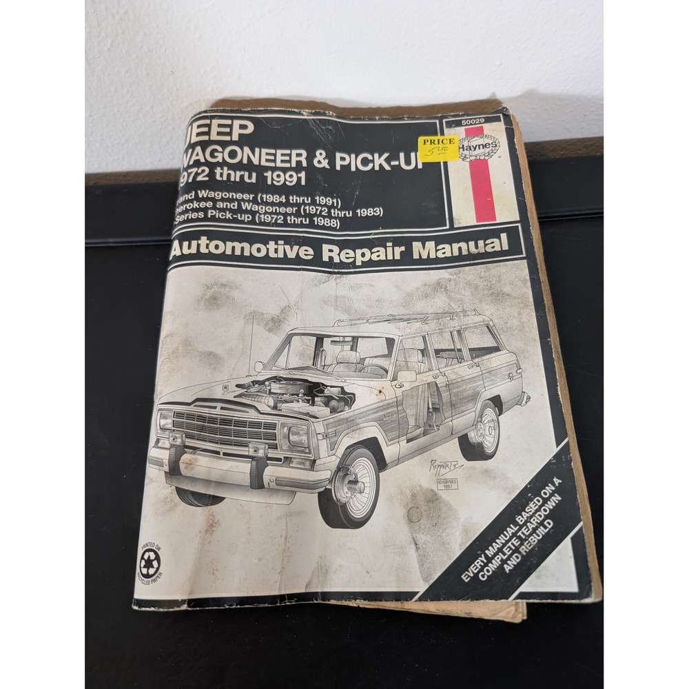 Haynes Jeep Wagoneer & PickUp 1972-1991 Automotive Repair Manual 50029